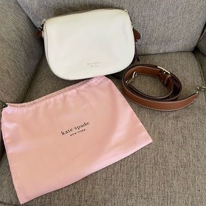 Kate Spade bone and brown shoulder or crossbody handbag